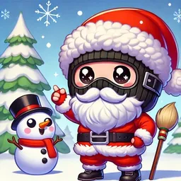ski mask santa token logo