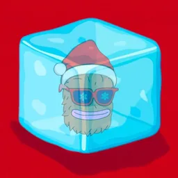 Frozen landwolf